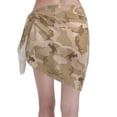 thumbnail image 2 of Womens Desert Camouflage Coverups Beach Short Sarong Sheer Chiffon Cover Up Bikini Wraps, 2 of 7