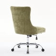 thumbnail image 6 of Office Chairs A&A Furniture Office Chair,Modern Chenille Upholstered Tufted Button Home Office Chair with Chrome Metal Base,Adjustable Desk Chair Swivel Office Chair (Green),Ergonomic Office Chairs, 6 of 18