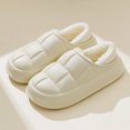 thumbnail image 1 of Zapatillas de algodón impermeables para mujer, cálidas para el invierno, para el hogar, con suela gruesa, antideslizantes, con bolsa de confinamiento, zapatos de algodón para mujer, 1 of 6