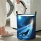 thumbnail image 5 of Fotbe A Wolf Barks Out A Window Cesto de Ropa con Asas, Cesto Impermeable de Gran Capacidad, Bolsa de Lavado para Dormitorio, Cesto de Ropa con Ruedas y Asas-Small, 5 of 6