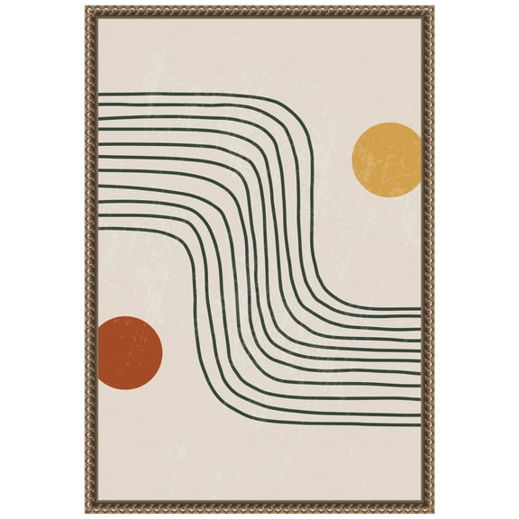 Amanti Art Minimal Shapes #6 Framed Canvas Wall Art Print