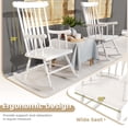 thumbnail image 4 of Gymax Wooden Rocking Chair Single Rocker Indoor Garden Patio Yard White, 4 of 7