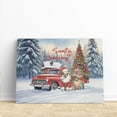 thumbnail image 3 of Santa is Coming Chihuahua Merry Christmas Xmas Noel Truck Tree Horizontal Matte Canvas Poster Dog Lover Gifts Idea Wall Art Home Decor - 02023, 3 of 5
