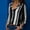 Black, variant on KIHOUT Tops For Women Clearance Women Casual Cuffed Long Sleeve V-Neck Button Up Striped Shirt Blouse Tops
