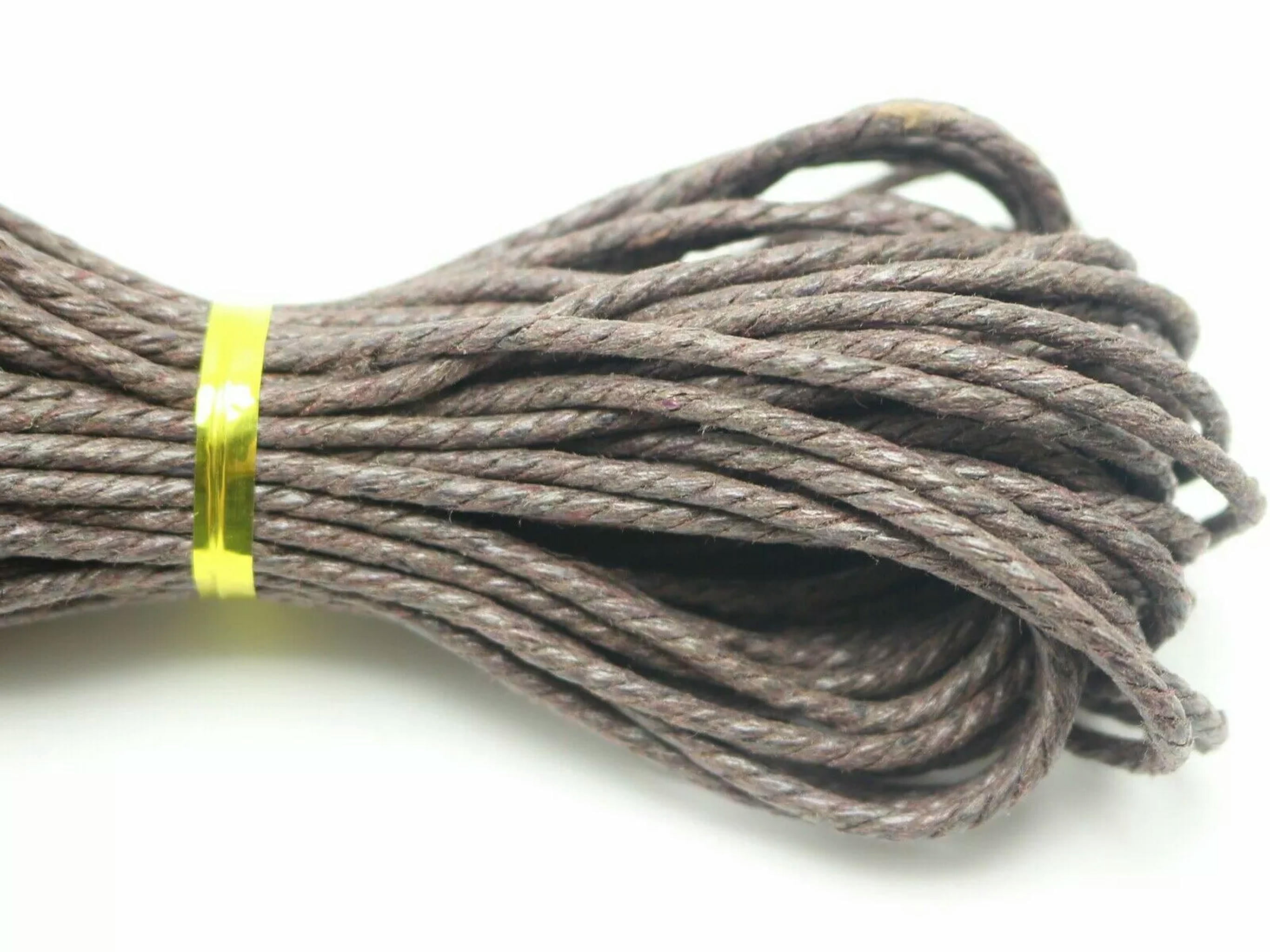 U8MO 100 Meters Brown Waxed Twisted Cotton Cord Thread Line 2mm Macrame Rope String