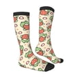 thumbnail image 3 of Balery Frog Hold Strawberry Printed Novelty Socks Men's Women's Crew Socks Sports Socks Knee High Socks Cotton Socks Quirky and Cool Socks, 3 of 9
