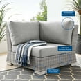 thumbnail image 4 of Modway Conway Outdoor Patio Wicker Rattan Corner Chair in Light Gray Gray, 4 of 9