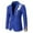 Blue, variant on jjayotai Mens Tops Clearance Men's Casual Luxurious Gold Bronzing Print Slim Fit Button Blazer Turn-down Collar Long Sleeve Suit Jacket for Wedding Formal Business