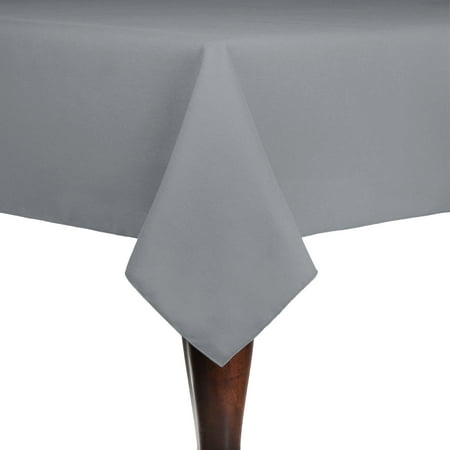 

Ultimate Textile (10 Pack) Cotton-feel 84 x 84-Inch Square Tablecloth - for Wedding and Banquet Hotel or Home Fine Dining use Grey