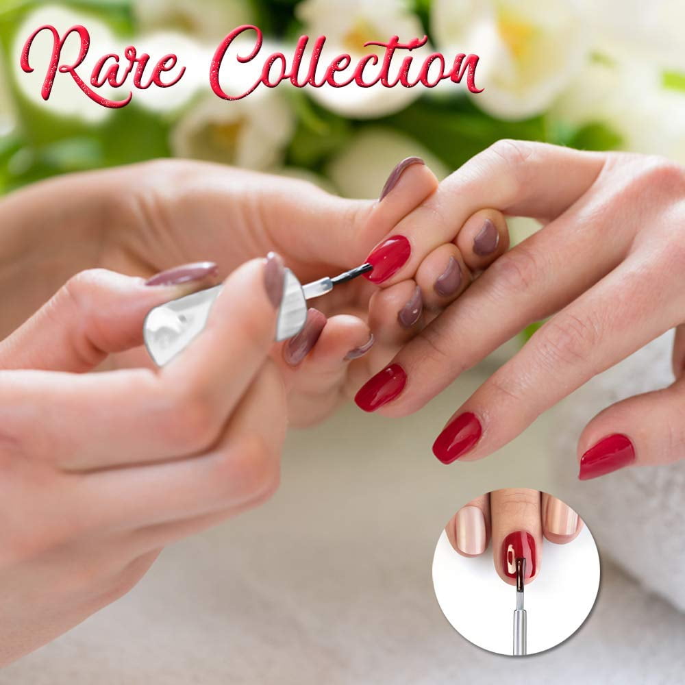Amazing Nail Polish Rare Collection - Natural Nail Polish Base Coat Set – Natural Nail Polish Remover – Lavender Essential Oil - NonToxic Nail Art | Vegan and Cruelty-Free Nail Paint (Pack of 15)