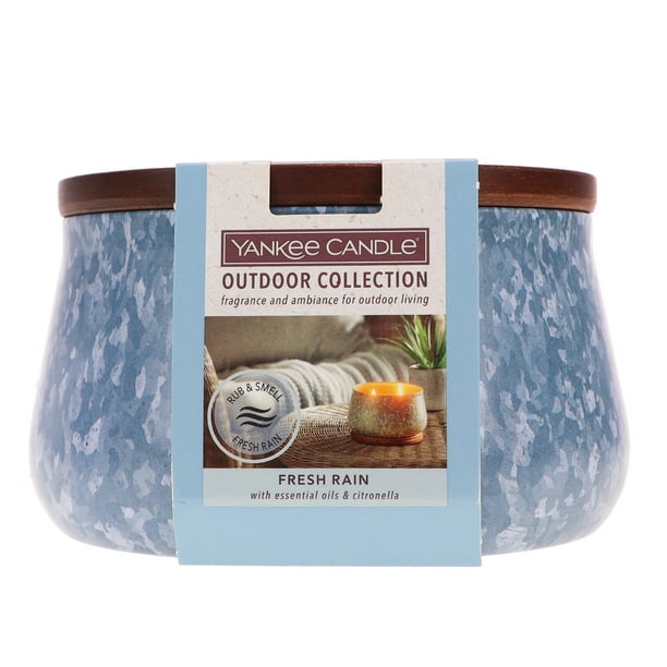 Vela yankee vela grande al aire libre lluvia fresca 20 oz Yankee Candle Vela yankee vela grande al aire libre lluvia fresca 20 oz