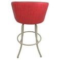 thumbnail image 3 of Crackle Glass Metal Pub Set 30" Swivel Bar Stools Joey Ruby - Beige, 3 of 3