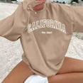 thumbnail image 3 of California Sweatshirts for Women Long Sleeve Crewneck Lightweight Sweatshirt Pullover Tops Fall Winter Outfits, 3 of 4