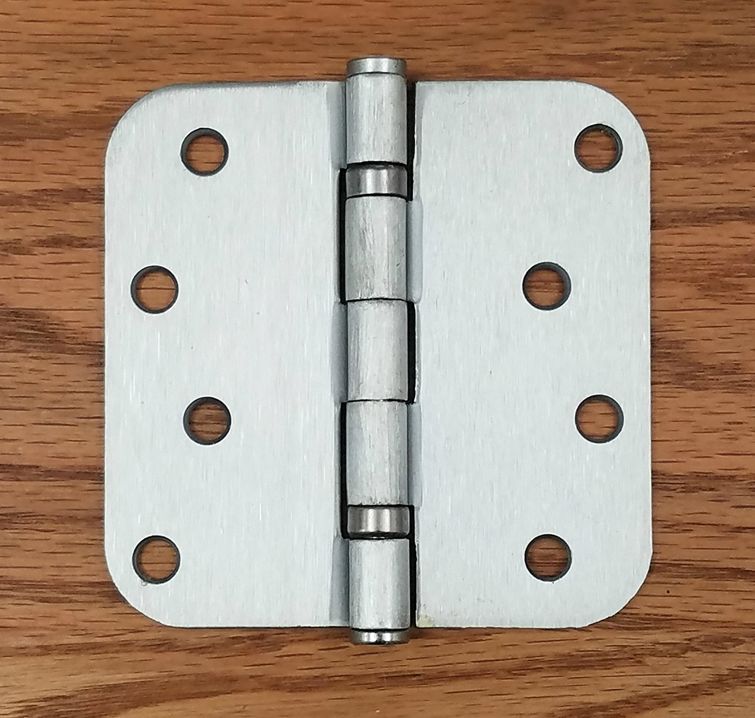 Satin Chrome Door Hinges Ball Bearing 4 inch with 5/8 Inch Radius