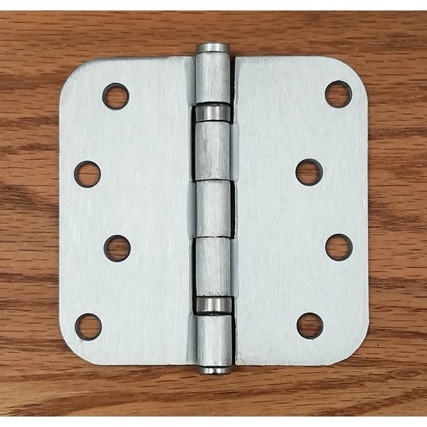Satin Chrome Door Hinges Ball Bearing 4 inch with 5/8