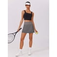 thumbnail image 3 of Pinspark Golf Skirt Silicone Grippers Skorts for Woman Split Hem Tummy Control High Waisted Tennis Mini Skirt, 3 of 6
