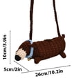 thumbnail image 3 of Fiudx Bolso de Punto Navideño de Perro Salchicha, Bonito Estampado Navideño, Combinación de Colores, Bandolera Compacta, Moda Invierno 2024, Regalo para Mujer, Tamaño Pequeño, 3 of 7