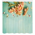 thumbnail image 3 of Ambesonne Shabby Flora Shower Curtain, Gerbera Bunch Blue, 69"Wx84"L, Multicolor, 3 of 3