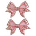 thumbnail image 3 of 1 par de dijes para zapatos, dijes con lazo y diamantes de imitación, accesorios de decoración para bolso y zapatos, 3 of 3