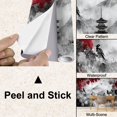 thumbnail image 4 of Peel and Stick Wallpaper Waterproof Black White Pop Red Japanese Temple Autumn Fall Landscape Mount Maple Wall Mural Decor Self Adhesive and Removable 100in x 144in, 4 of 8