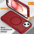thumbnail image 2 of Dteck for iPhone 14 Case, iPhone 13 Magnetic Phone Case Compatible with MagSafe, Military Grade Drop Protection Heavy Duty Shockproof Phone Case for iPhone 14 / 13,Red, 2 of 5