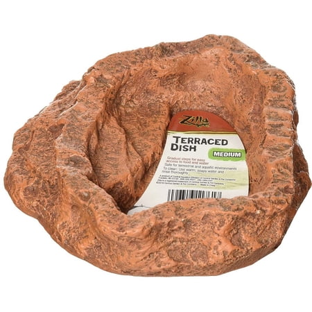Zilla Decor Terraced Dish for Food or Water - Medium