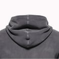 thumbnail image 4 of safuny Men's Solid Color Pullover Casual Soft Fleece Long Sleeve Tops Drawstring Crew Neck Sweatshirts Workout Loose Hoodies Shirts Big&Tall Fashion Gray XXXL, 4 of 5