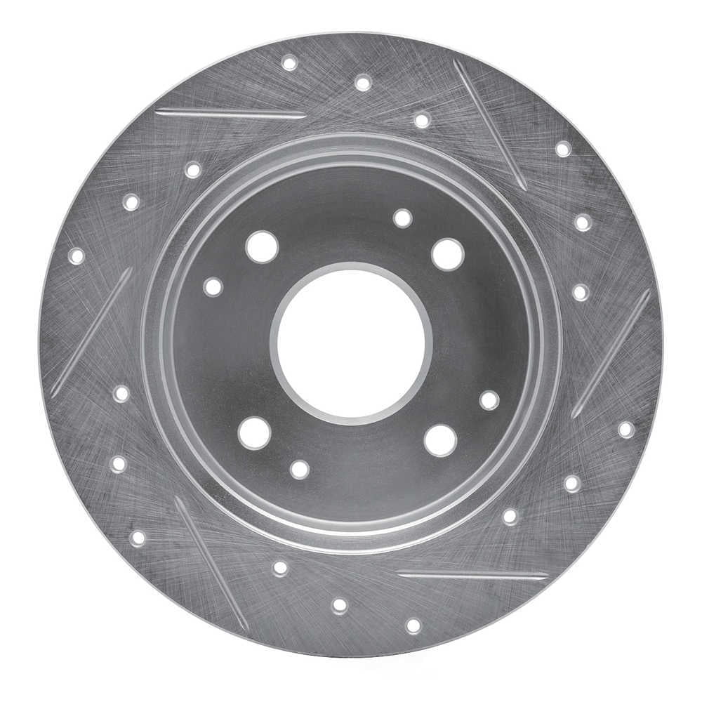 Dynamic Friction Company 631-59025L DFC Brake Rotor - Drilled And Slotted - Silver