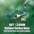 FUNJEE 10FT Outdoor Yard Duty Garden Hose, Leakproof, Flexible, Durable