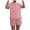 00 # Pink, variant on REORIAFEE Plus Size Outfits for Women 80s Outfit Women's Spring Summer Round Neck Ruffle Short Sleeve Shorts Casual Suit Pink S
