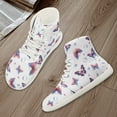 thumbnail image 3 of Psesaysky Butterfly Print Barefoot Shoes High-Top Minimalist Shoes Lace-Up Leather Casual Shoes Easy to Clean Anti-Slip Comfortable Walking Shoes, 3 of 8