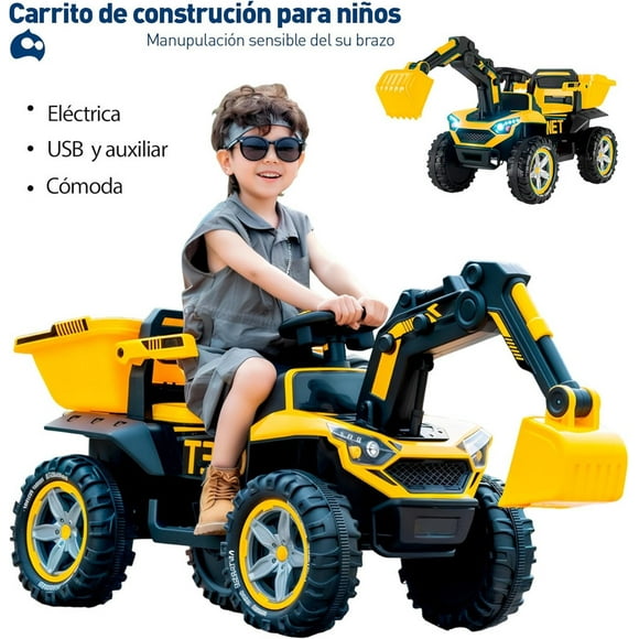 MONTABLE ELECTRICA EXCAVADORA AMARILLA