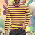 thumbnail image 2 of Afdoent Mens Long Sleeve T-Shirt Striped Crew Neck T Shirt Casual Lightweight T-Shirt For Everyday Comfort For Everyday Wear, 2 of 5