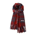 thumbnail image 2 of Aolie Winter Scarf for Women, Scottish Checked Scarf Fleece Christmas Oversized Thick Fashion Scarves, Fashion Xmas Women's Scarf, 2 of 4