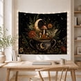 thumbnail image 5 of Cauldron with Moth and Moon Against Starry Sky, Mystical Fantasy for Dark Art Lovers, Enchanted Forest Decor, Halloween Gift Tapestry Wall Hanging for Bedroom and Living Room, 5 of 7