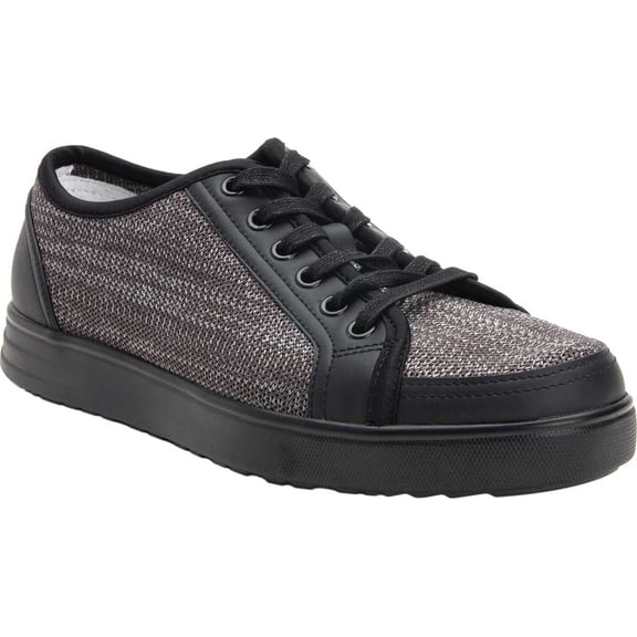 Men's Alegria by PG Lite TRAQ Sneaq Sneaker Washed Black Leather 47 M