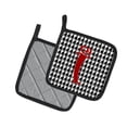 thumbnail image 2 of Carolines Treasures CJ1035-IPTHD Letter I Initial Monogram - Houndstooth Black Pair of Pot Holders, 7.5HX7.5W,, 2 of 2