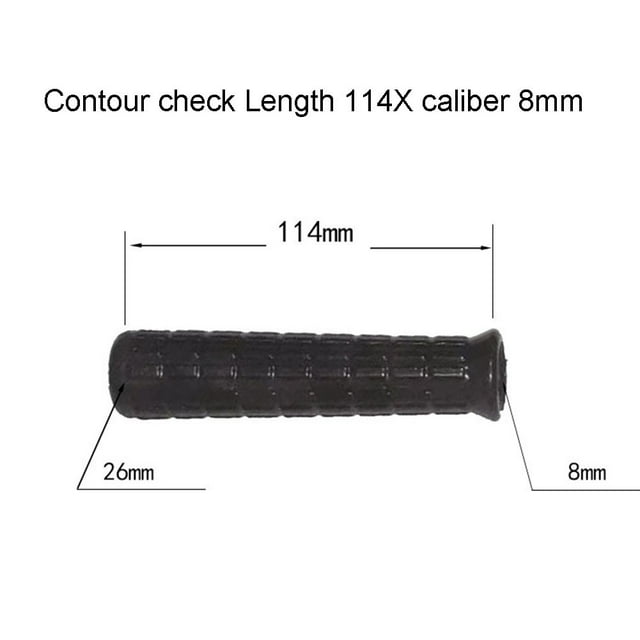 2Pcs Wheelbarrow Rubber Handles, Round Tubes Black Replacement Universal Handles