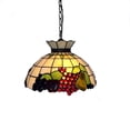 thumbnail image 1 of Tiffany Style Stained Glass Fruit Hanging Lamp, 1 of 1