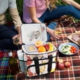thumbnail image 5 of FORMRS Insulated Cooler Bag 24 Cans Capacity Soft Leakproof Lunch Box with Side Pockets, Beach Crab, 5 of 7