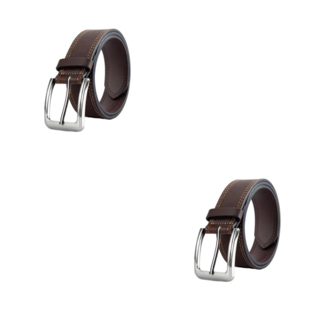 pitrice Ceinture Douce pour Hommes Tendance avec Style Soigné, Tressée, Extensible, Boucle Décontractée, Denim Café 115cm 2Ensemble