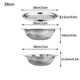 thumbnail image 2 of 3-in-1 Multifunctional Stainless Steel Bowl Colander Strainer Set with Grater Attachment Food Grater and Container for Kitchen Vegetable Cutter Cheese Grater Rice Rinser Bowl, 2 of 8