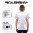 thumbnail image 3 of Exxact Sports Boys Football Practice Jersey - Pro-Style, Lightweight & Breathable Mesh Youth Football Jersey for Kids (White, Youth Small / Medium), 3 of 7