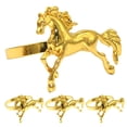thumbnail image 1 of Servilletero con forma de caballo de pie, 4 Uds., servilletero metálico con hebilla, suministros para Hotel, servilletero de animales, 1 of 6