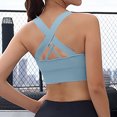 thumbnail image 5 of SMihono Racerback Sports Bra for Women Wireless Full Coverage U Neck High Impact Support Bralette Running Workout Fitness (Light Blue S ), 5 of 8