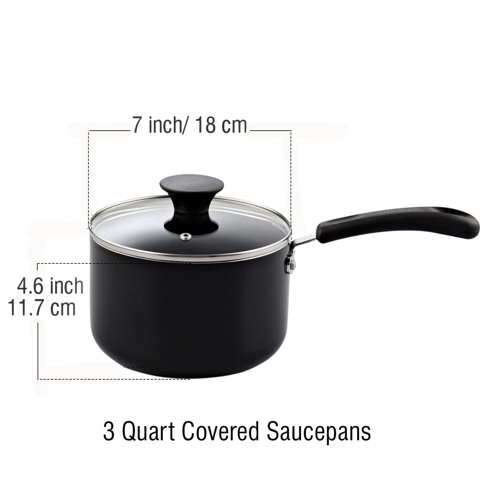 Cook N Home 1 qt. and 2 qt. Stainless Steel Saucepan 02701 - The