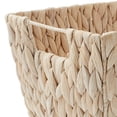 thumbnail image 5 of Casafield Set of 4 Water Hyacinth Storage Baskets with Handles - Whitewash White, 12" x 9" x 6" Rectangular Storage Shelf Bins, Blankets, Laundry, 5 of 7