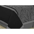 thumbnail image 3 of 7-Piece Gray Jacquard Patchwork Comforter Set – Queen Size, All-Season Soft Microfiber Bedding with Comforter, Shams, Bed Skirt & Pillows, 3 of 4