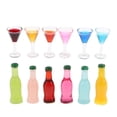 thumbnail image 1 of Juego de vasos de de cóctel de 1/12 para decoración de barra de de cocina DIY Macarena Casa de muñecas en miniatura Champagne, 1 of 8