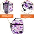 thumbnail image 6 of OPUX Premium Insulated Lunch Box, Soft School Lunch Bag for Girls Kids, Leakproof Small Lunch Pail Women Work, Reusable Compact Cooler Tote Lunchbox for Office Adult, Purple Floral, 6 of 7